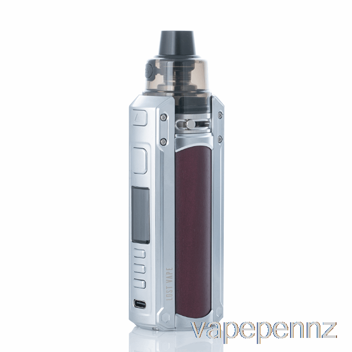 Lost Vape URSA QUEST 100W Pod Mod Kit Stainless / Purple Heart Wood VAPE NZ